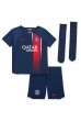Fotbalové Dres Paris Saint-Germain Sergio Ramos #4 Dětské Domácí Oblečení 2023-24 Krátký Rukáv (+ trenýrky)